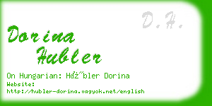 dorina hubler business card